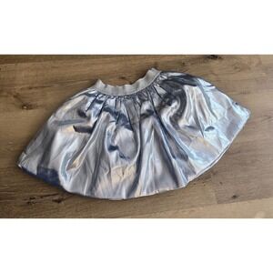 Lola and the Boys Metallic Silver Skirt w/ Built In Shorts Girls Size 10